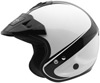 KBC Tour-Com Stripe White/Black Helmet