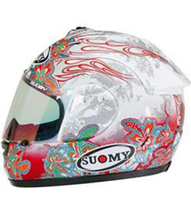 Suomy Spec 1R Extreme White Flowers Helmet
